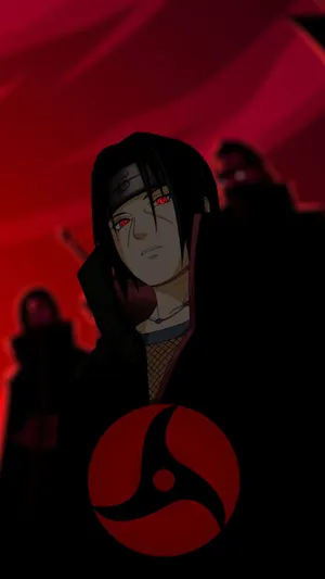 Aesthetic Sasuke With Three-bladed Shuriken Wallpaper