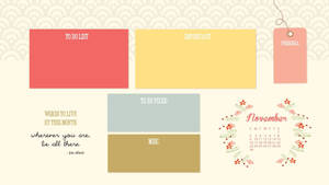 Aesthetic Scheduler Pastel Pink Wallpaper