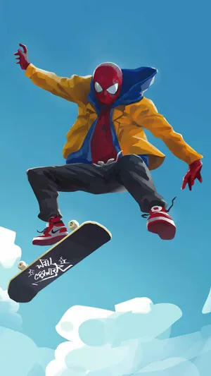 Aesthetic Spider Man Skater Boy Wallpaper