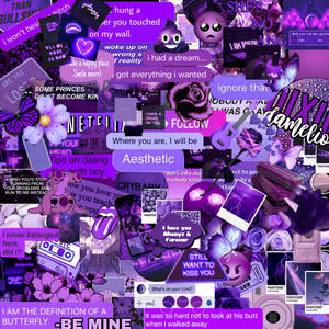 Aesthetic Violet Purple Collage Wallpaper