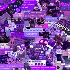 Aesthetic Violet Purple Collage Wallpaper
