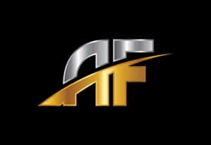 Af Initials On A Metallic Logo Wallpaper