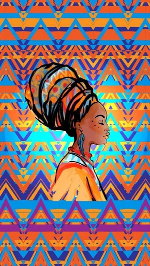 African Print Elegance Wallpaper