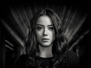 Agents Of Shield Character Daisy Johnson Greyscale Wallpaper