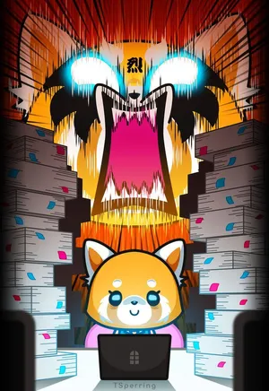 Aggretsuko Epic Fanart Wallpaper