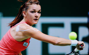 Agnieszka Radwanska Backhand Slice Wallpaper