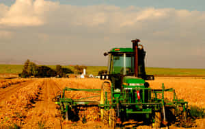 Agricultural Success - Harvesting In Dry Soil Wallpaper