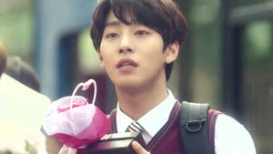 Ahn Hyo Seop Cheerful With Gifts Wallpaper