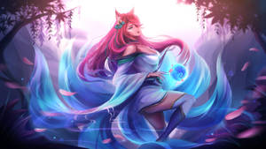 Ahri In The Woods Wallpaper