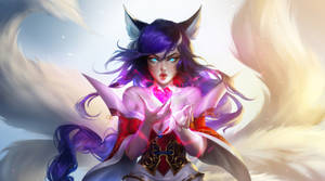 Ahri Light And Dark Wallpaper