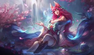 Ahri Magical Graphic Art Wallpaper