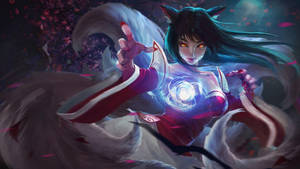 Ahri Wearing Red Wallpaper