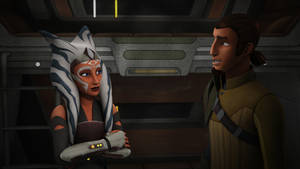 Ahsoka Facing Kanan Jarrus Tales Of The Jedi Wallpaper