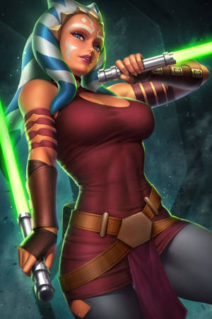 Ahsoka Tano In Brown Tank Top Wallpaper