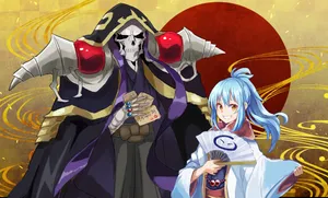 Ainz Ooal Gown And Rimuru Tempest Wallpaper