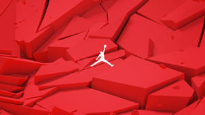 Air Jordan Abstract Red Shapes Wallpaper