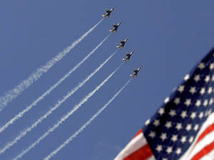 Aircraft Military American Flag Wallpaper