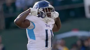 Aj Brown Flexing Celebration Wallpaper