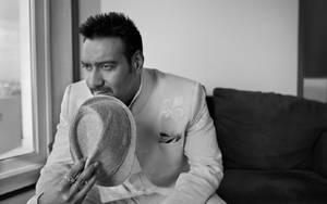 Ajay Devgn Monochrome Photoshoot Wallpaper