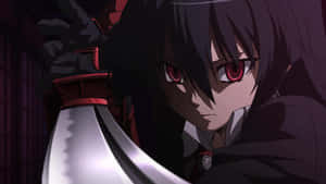 Akame Ga Kill 4k Wallpaper Featuring Vibrant Akame With Her Deadly Murasame Sword Wallpaper