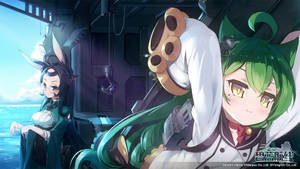 Akashi In Warship Ready For Battle Wallpaper