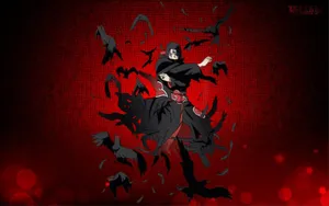 Akatsuki Itachi Artwork With Crows Wallpaper
