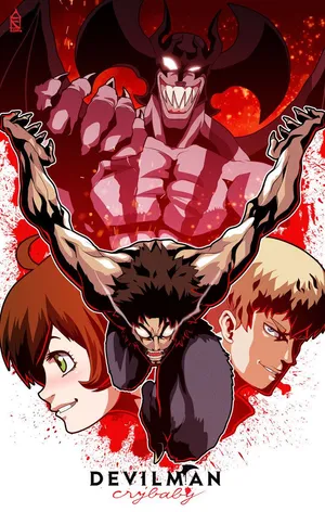 Akuma-devilman Returns In Devilman Crybaby Wallpaper