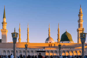 Al Masjid_an Nabawi_at_ Sunset Wallpaper