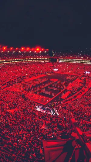 Alabama Crimson Tide Field At Night Wallpaper