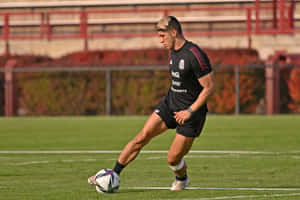 Alan Pulido Training In The Pitch Wallpaper