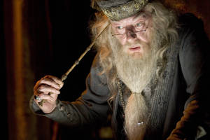 Albus Dumbledore With A Wand Wallpaper