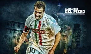 Alessandro Del Piero In Action During A Football Match Wallpaper