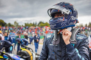 Alexander Albon Removing Helmet Wallpaper