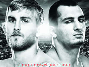 Alexander Gustafsson And Gegard Mousasi Greyscale Poster Wallpaper