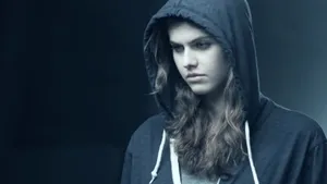Alexandra Daddario Wearing Hoodie Wallpaper