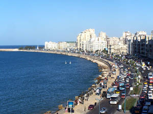 Alexandria Corniche In Egypt Wallpaper