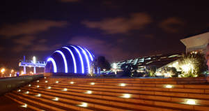 Alexandria Planetarium At Night Wallpaper