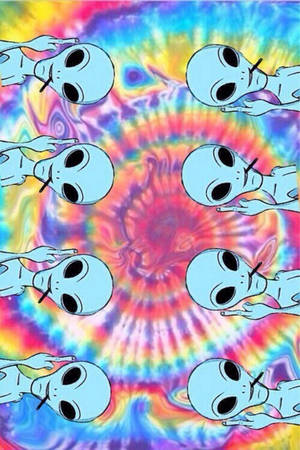 Alien Kaleidoscope Trippy Aesthetic Wallpaper