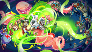 Alien Octopus Rick And Morty Fan Art Wallpaper