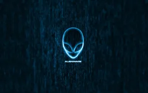 Alienware Logo Blue Background Wallpaper