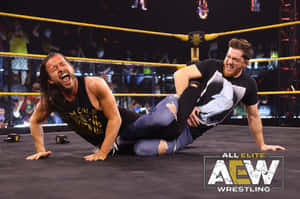 All Elite Wrestling Adam Cole Inside The Ring Wallpaper
