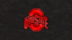 All Red Ohio State Logo Wallpaper