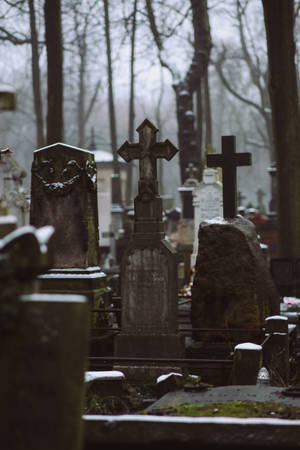 All Saints Day Gravestones Wallpaper