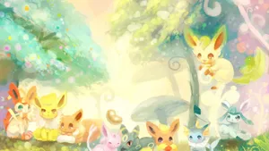 All The Different Eevee Evolutions Wallpaper