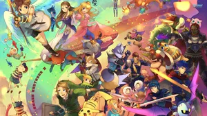 All Your Favorite Characters In Super Smash Bros Ultimate! Wallpaper