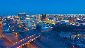 Alluring El Paso Cityscape At Sunset Wallpaper