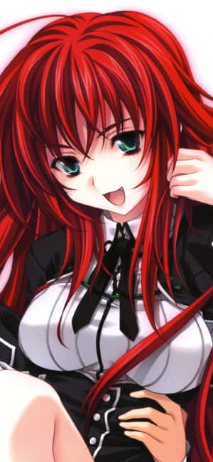 Alluring Rias Gremory In An Enchanting Pose Wallpaper