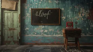 Aloof Chalkboard Vintage Room Wallpaper