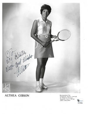 Althea Gibson Vintage Poster Wallpaper