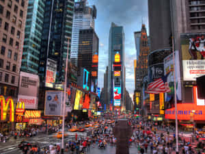 Amazing Aerial View Of New York City Skyline From Jay Street Wallpaper